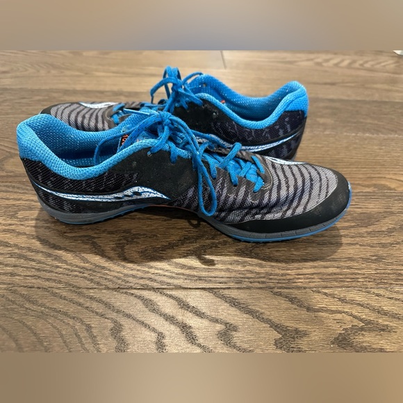 Saucony Kilkenny XC Track Running Shoes Mens Size 10.5 Black Blue Canvas Spikes - Picture 3 of 9